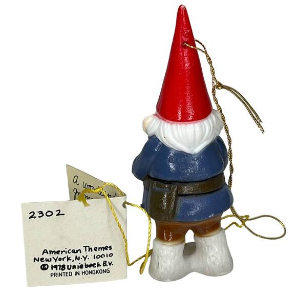 Vintage Unieboek Gnome Ornament David The Gnome Kabouter Swedish Tomte 1978 - Picture 3 of 8